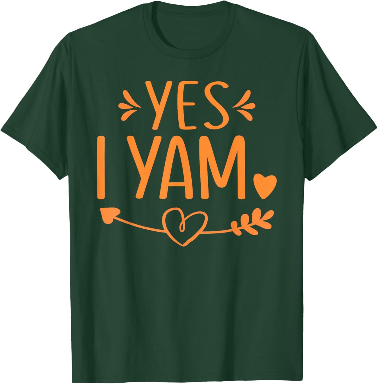 Thanksgiving Matching Couples Outfit Sweet Potato Yes I Yam T-Shirt - T-Shirt | Forest