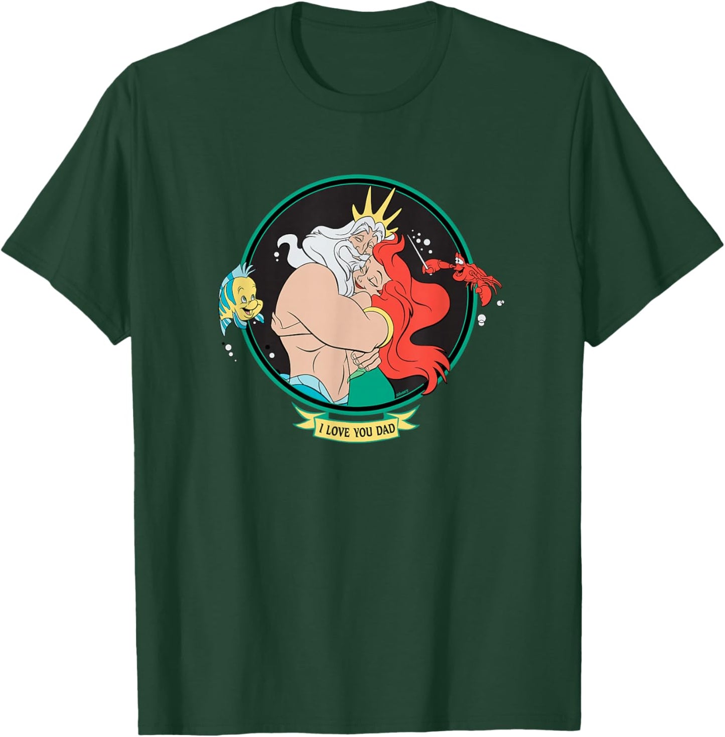 Disney The Little Mermaid King Triton & Ariel Father’s Day T-Shirt - T-Shirt | Forest