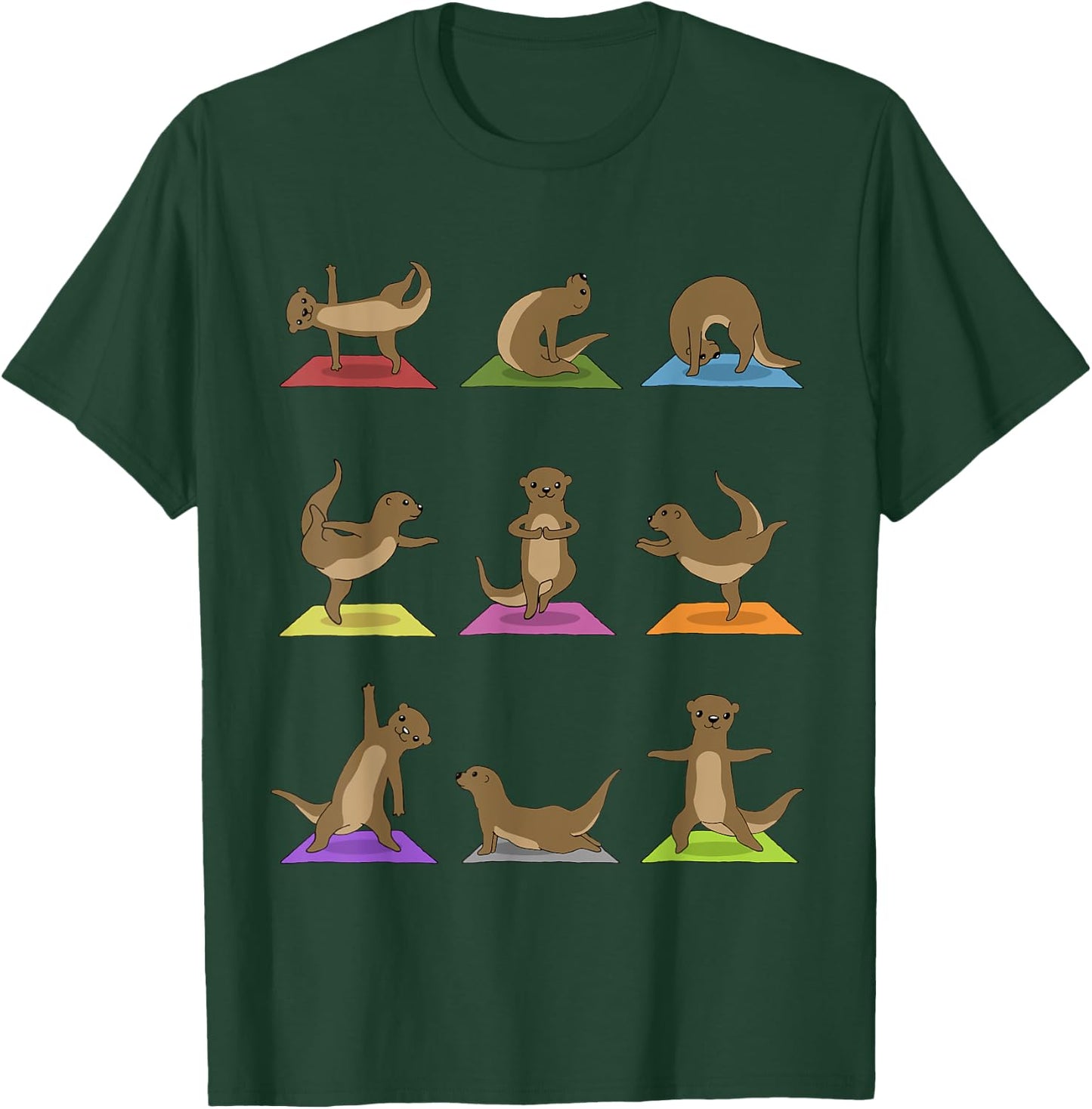 Otter Yoga Funny Otter In Yoga Poses Sports T-Shirt - T-Shirt | Forest
