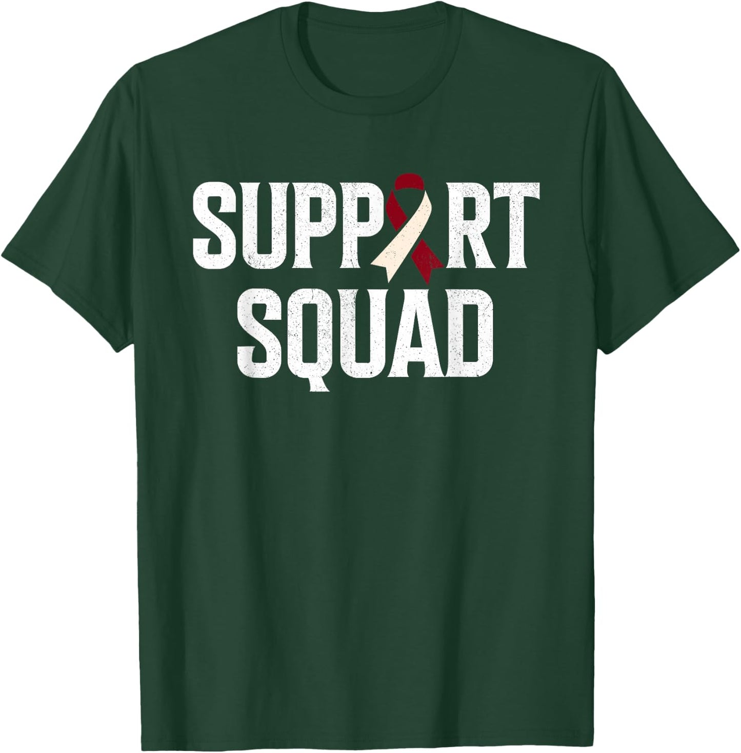 Support Squad Throat Oral Head & Neck Cancer Awareness T-Shirt - T-Shirt | Forest