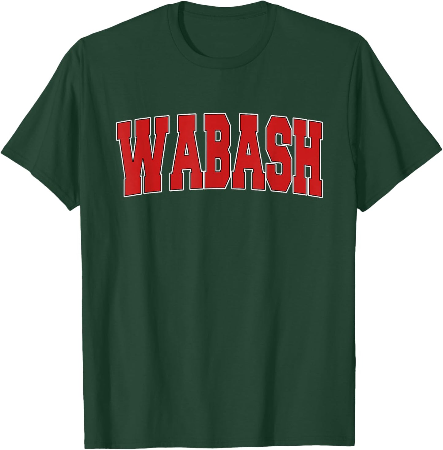 Wabash in Indiana Varsity Style USA Vintage Sports T-Shirt - T-Shirt | Forest