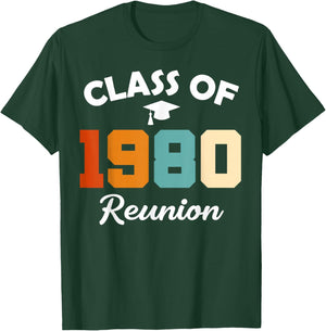 Class Of 1980 High School Party Class Reunion T-Shirt - T-Shirt | Forest
