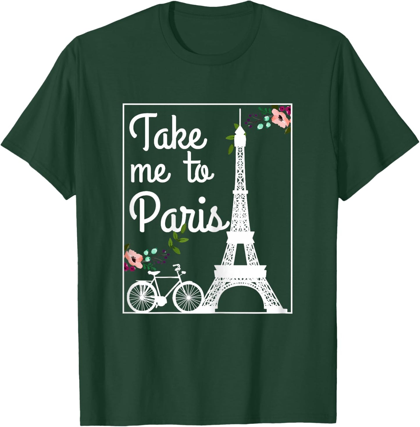Paris France Eiffel Tower Souvenir T-Shirt - T-Shirt | Forest