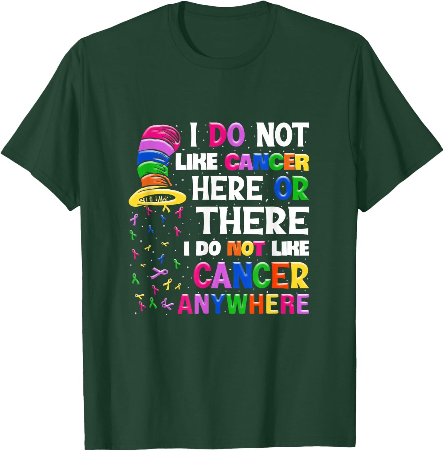 I Do Not Like Cancer Here Or There I Do Not Like Cancer T-Shirt - T-Shirt | Forest