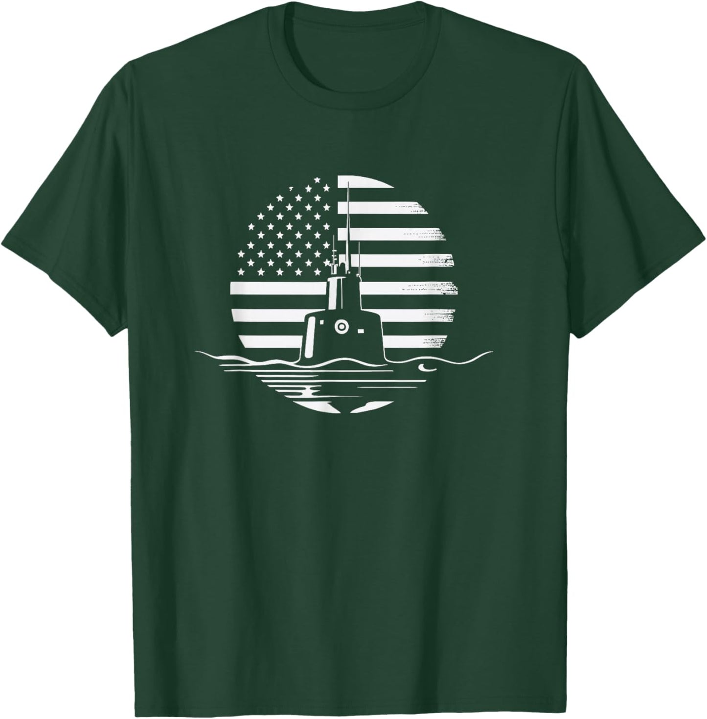 Pigboat Combat Open Sea Veteran Ocean Deep Sub , Black, Small, Classic Fit, , Short Sleeve, Modern Style, Solid Color, Adults, , Casual, All Seasons T-Shirt - T-Shirt | Forest