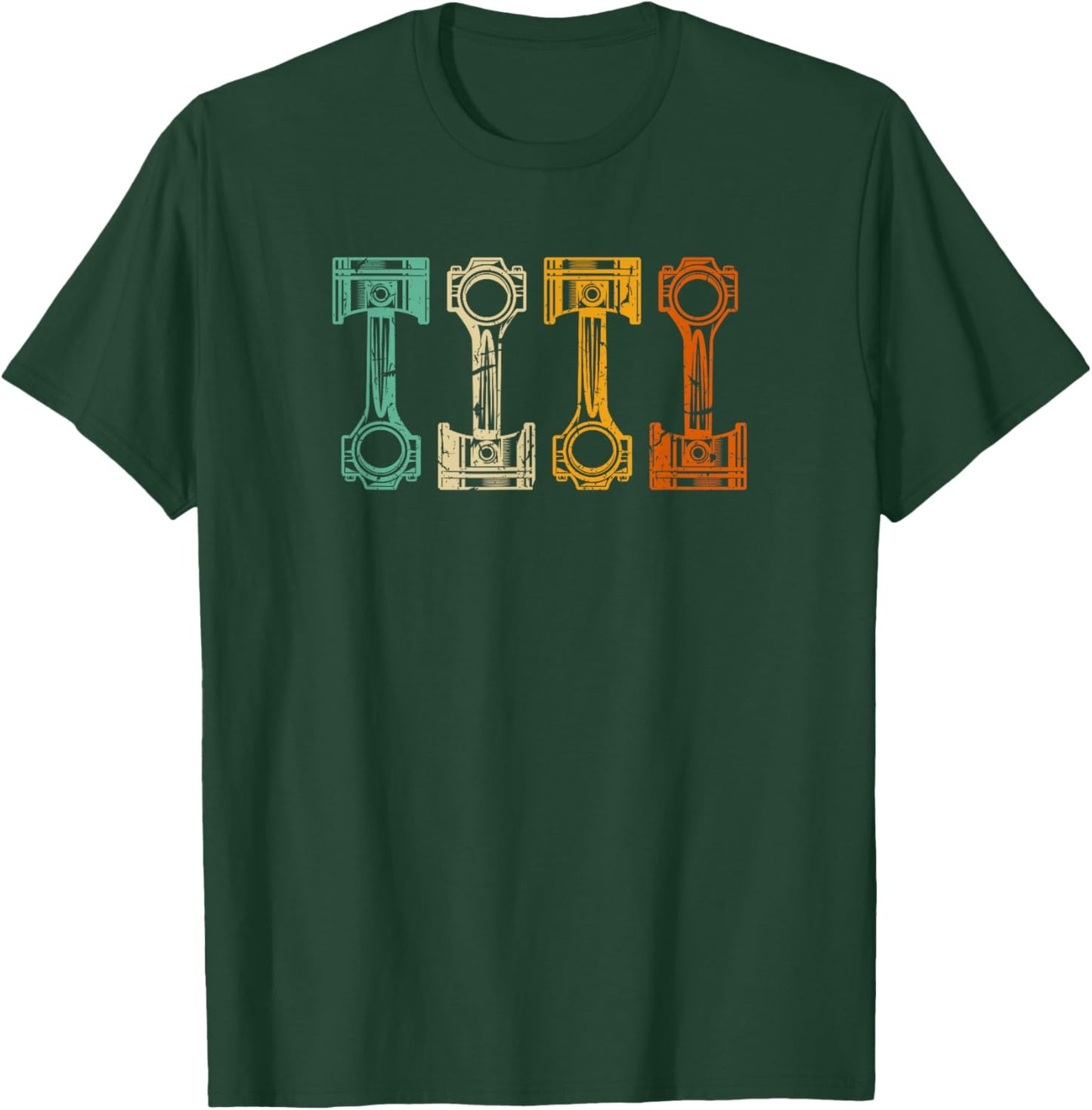 Car Tuning Cylinder Retro Motorsport Car Mechanic Tuner T-Shirt - T-Shirt | Forest