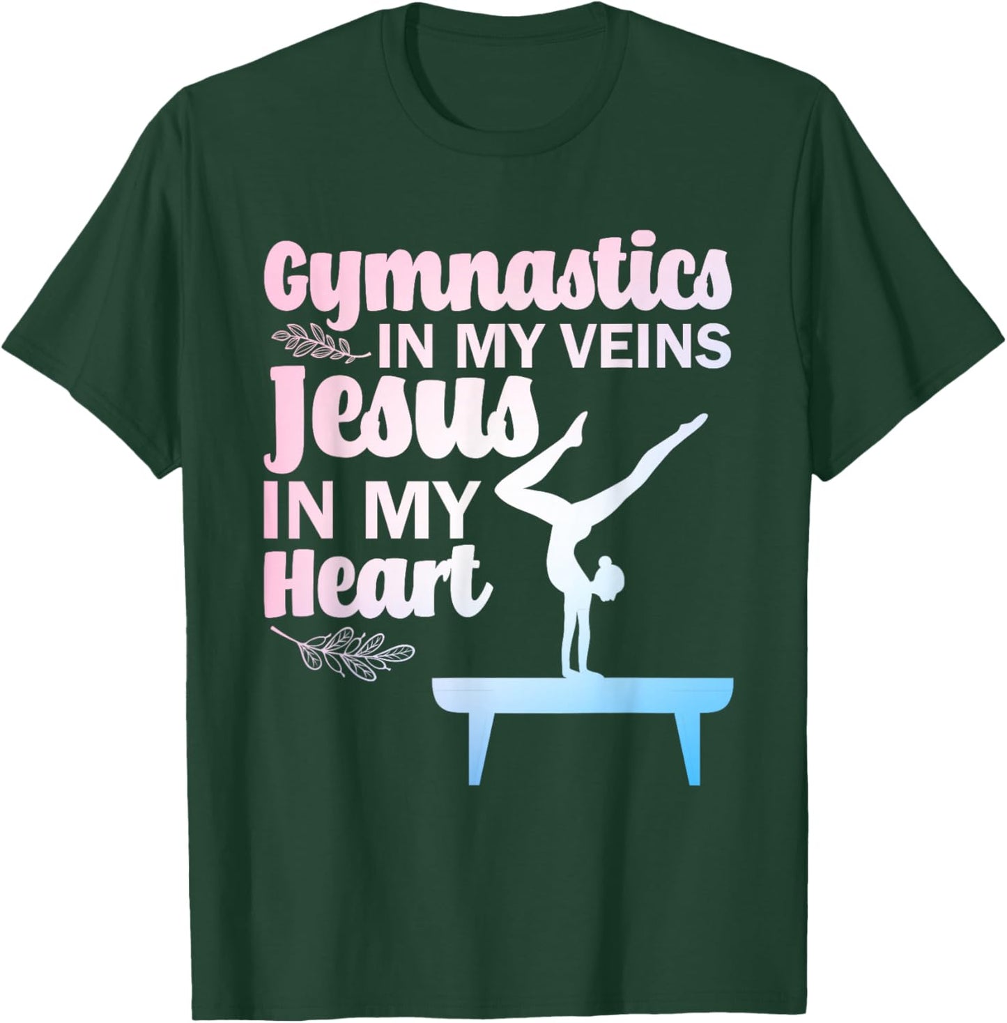 Funny Gymnastics Design Women Gymnast Jesus Lovers T-Shirt - T-Shirt | Forest