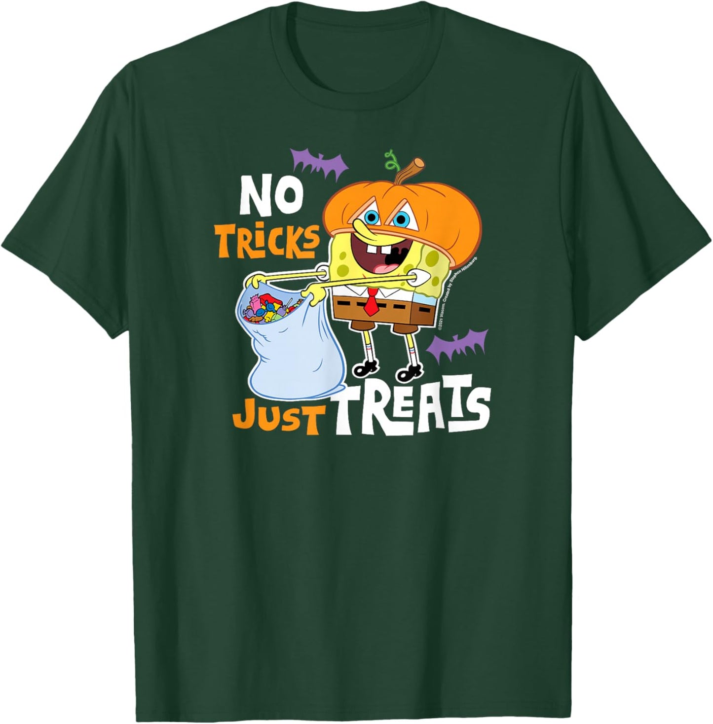 SpongeBob SquarePants - Halloween No Tricks Just Treats T-Shirt - T-Shirt | Forest