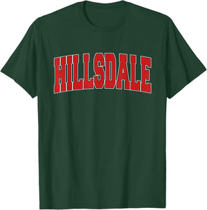 HILLSDALE MI MICHIGAN Varsity Style USA Vintage Sports T-Shirt - T-Shirt | Forest