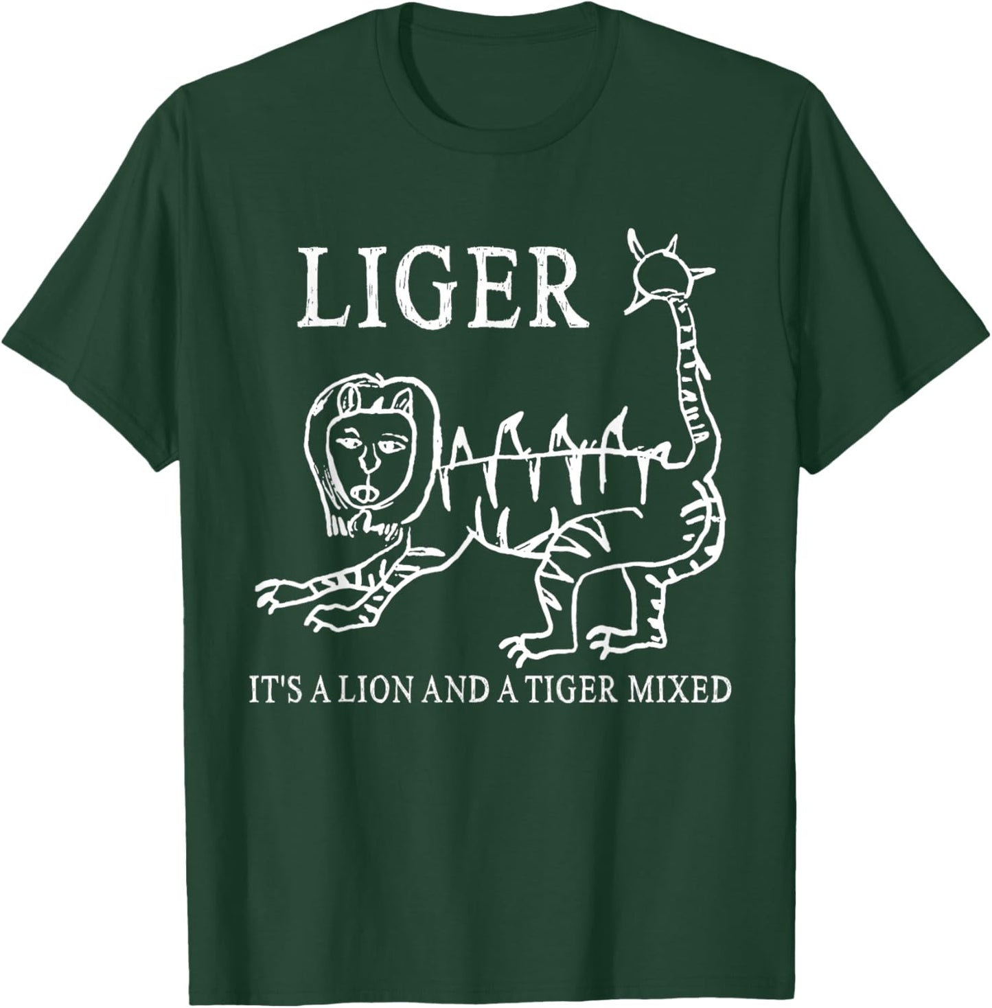 Liger It's A Lion And A Tiger Mixed Funny T-Shirt - T-Shirt | Forest