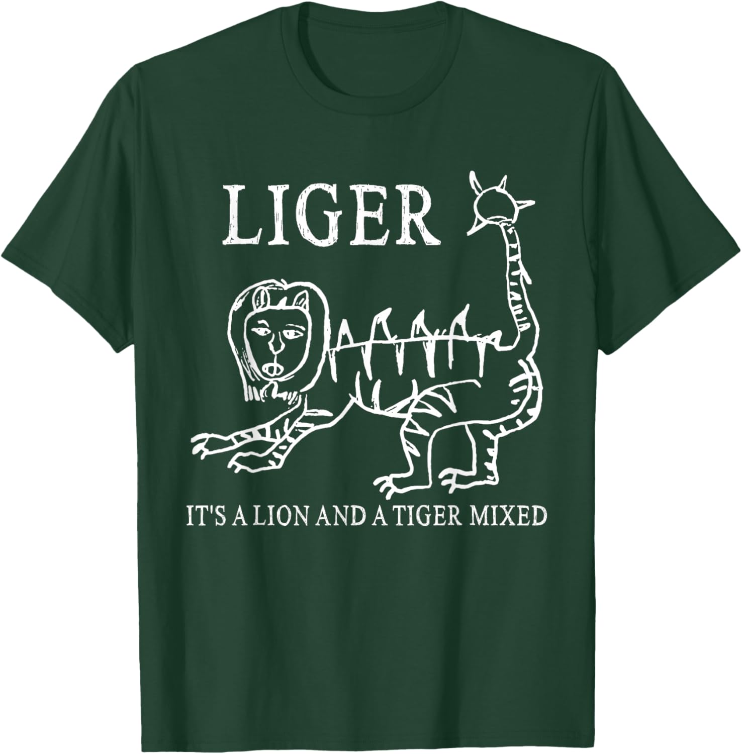Liger It's A Lion And A Tiger Mixed Funny T-Shirt - T-Shirt | Forest