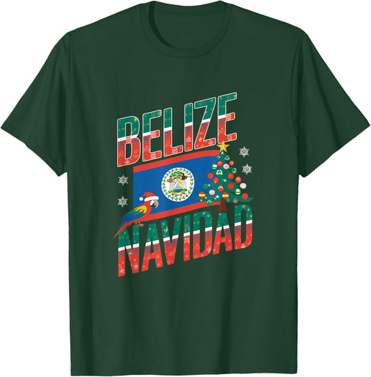 Belize Navidad Funny Christmas Pun Saying Holiday Vacation T-Shirt - T-Shirt | Forest