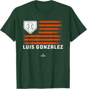 Vintage Flag Gameday Luis Gonzalez Prospect Baseball Fan T-Shirt - T-Shirt | Forest