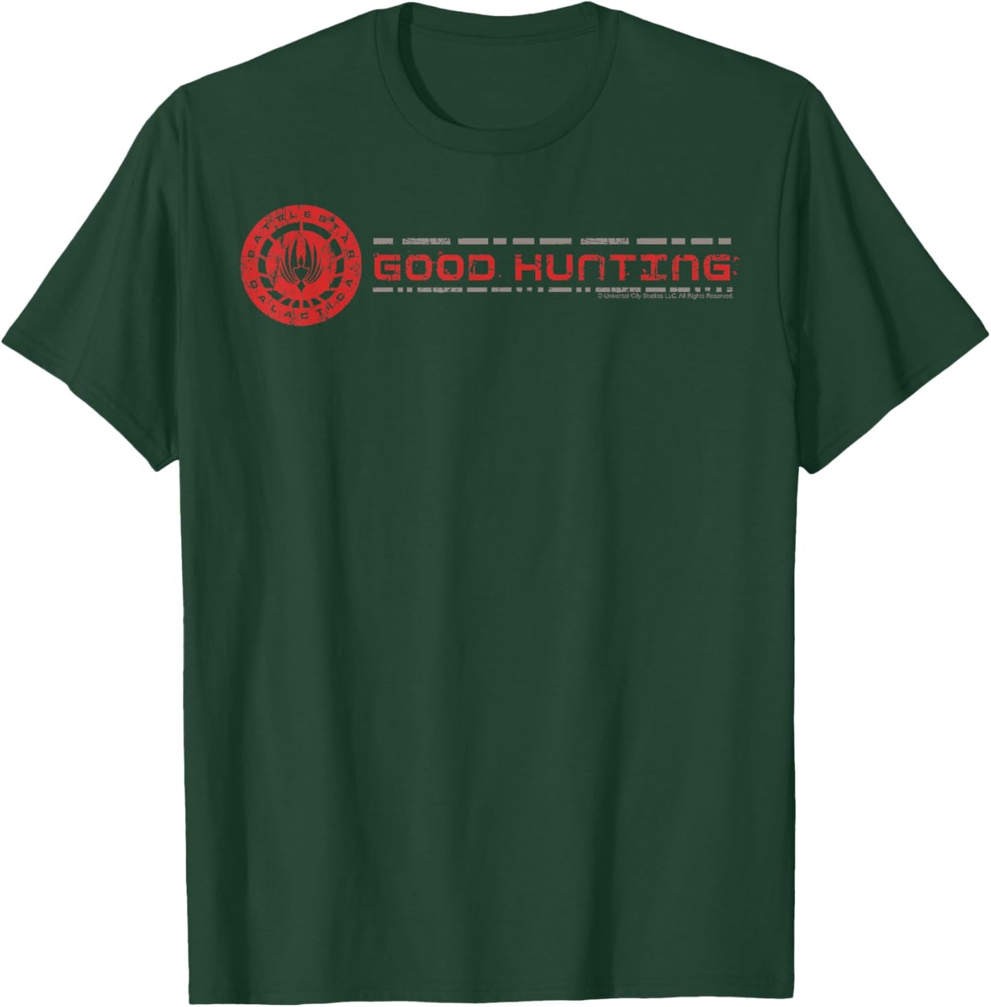 Battlestar Galactica Good Hunting Logo , Black, S T-Shirt - T-Shirt | Forest