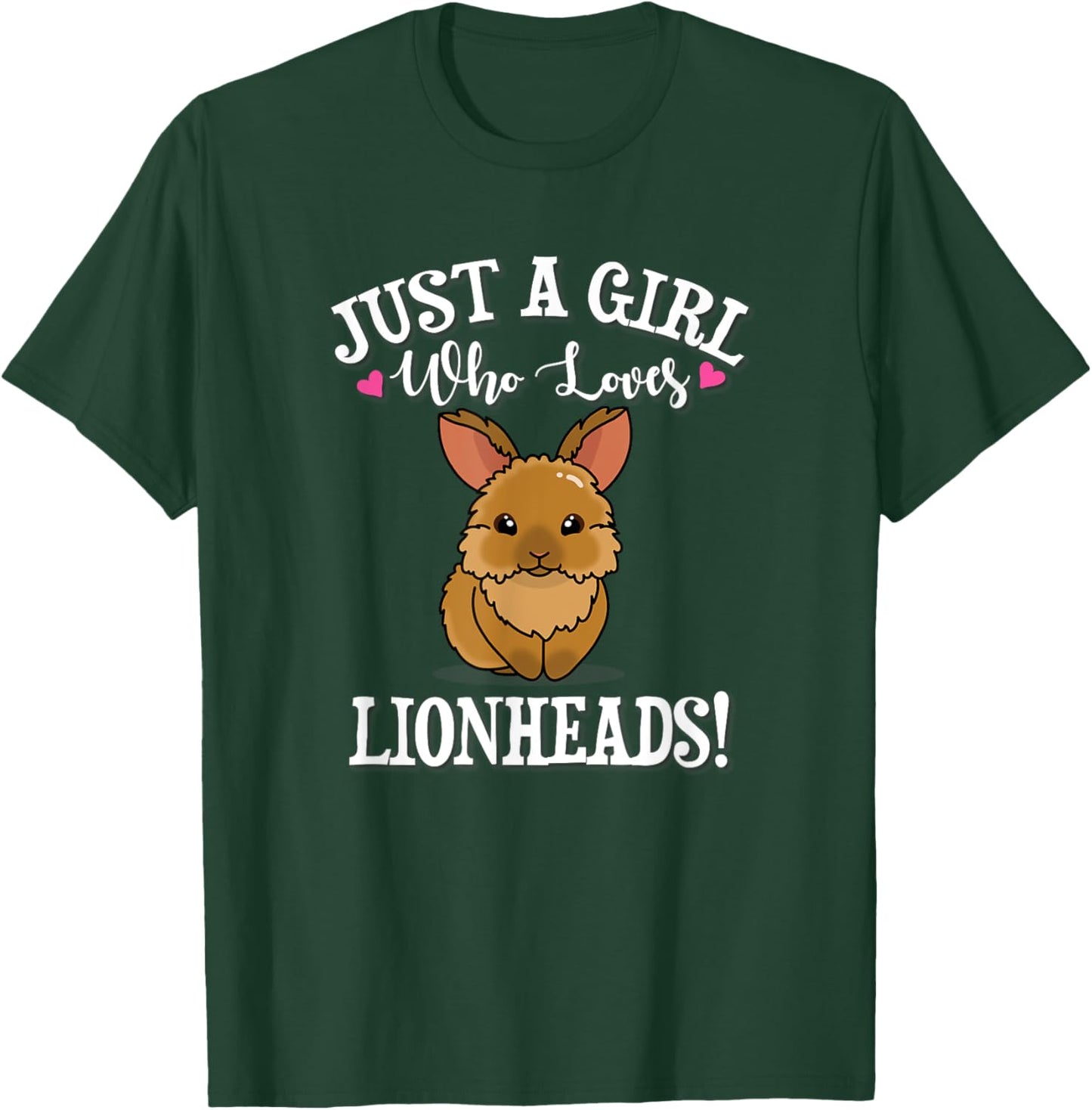 Cute Funny Girl Who Loves Lionhead Rabbits Lover T-Shirt - T-Shirt | Forest