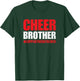 Cheer Bro Supportive but Bored Cheerleader Brother Red T-Shirt - T-Shirt | Forest