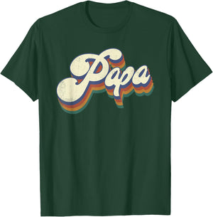 Papa Gifts Retro Vintage Father's Day Papa T-Shirt - T-Shirt | Forest