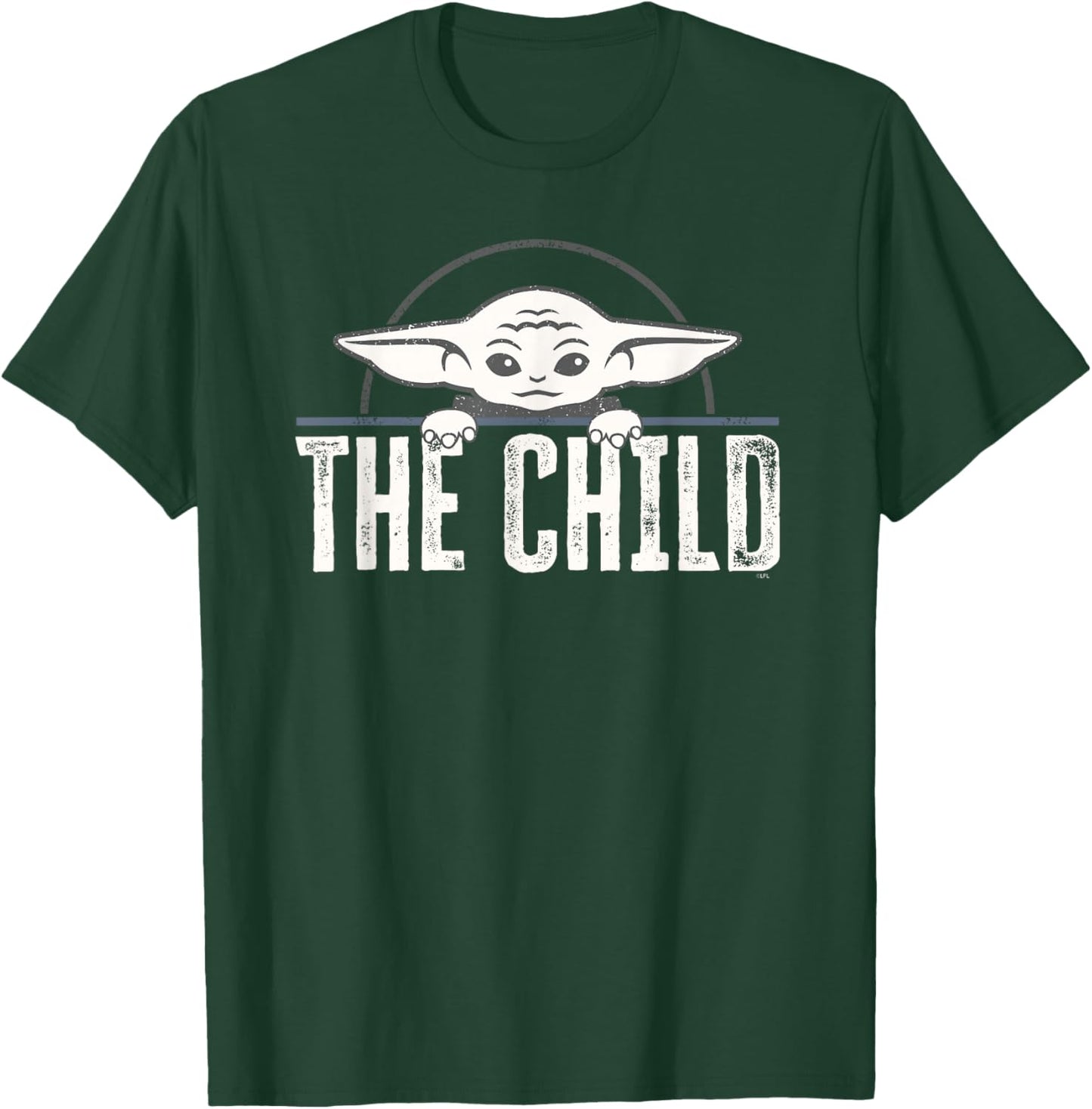 Star Wars The Mandalorian The Child Grogu Weathered Logo T-Shirt - T-Shirt | Forest