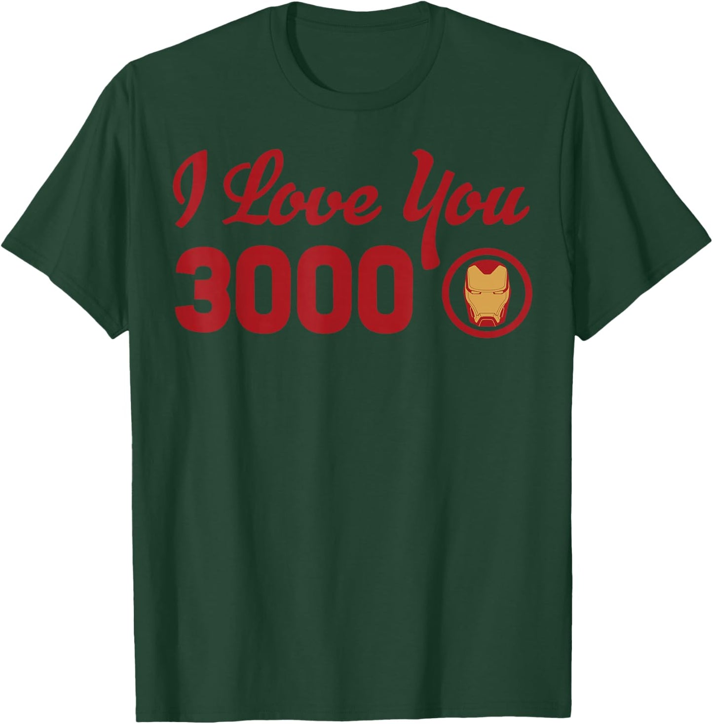 Marvel Avengers Endgame Iron Man I Love You 3000 Red Logo T-Shirt - T-Shirt | Forest