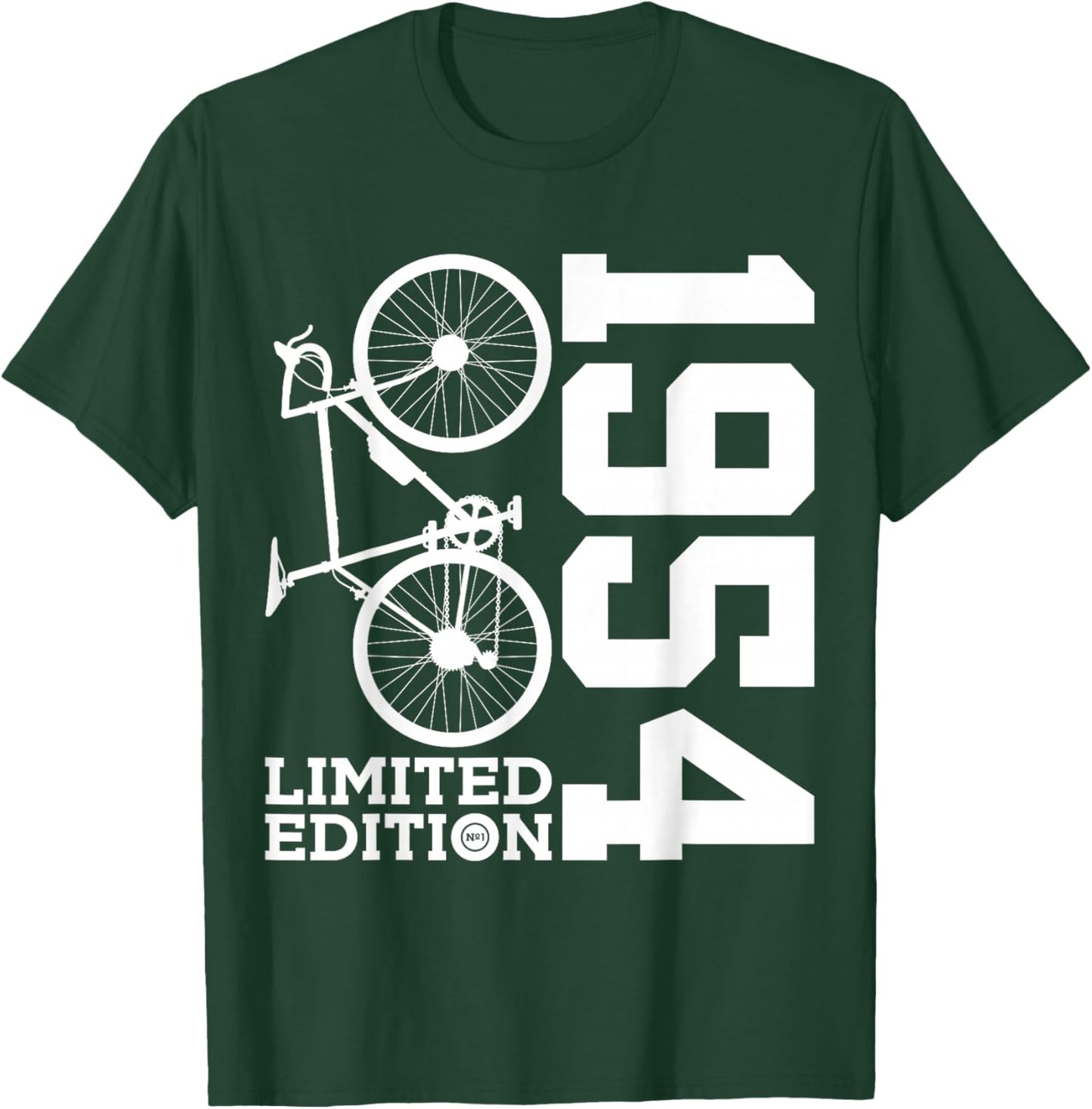 Cyclist 1954 Bike 72nd Birthday Racing Bike T-Shirt - T-Shirt | Forest