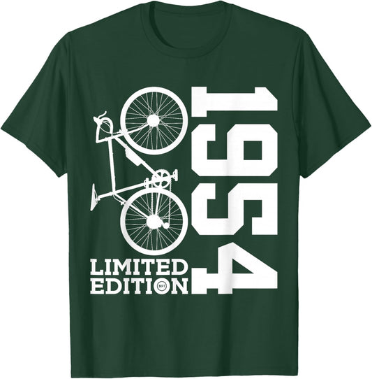 Cyclist 1954 Bike 72nd Birthday Racing Bike T-Shirt - T-Shirt | Forest