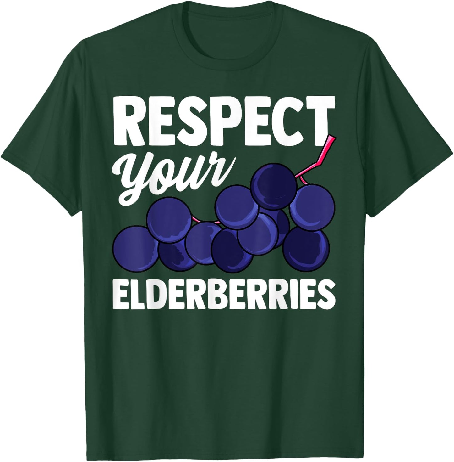 Elderberry Fruit Pun Funny Gift Vegans T-Shirt - T-Shirt | Forest