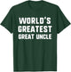 World's Greatest Great Uncle Funny Family T-Shirt - T-Shirt | Forest