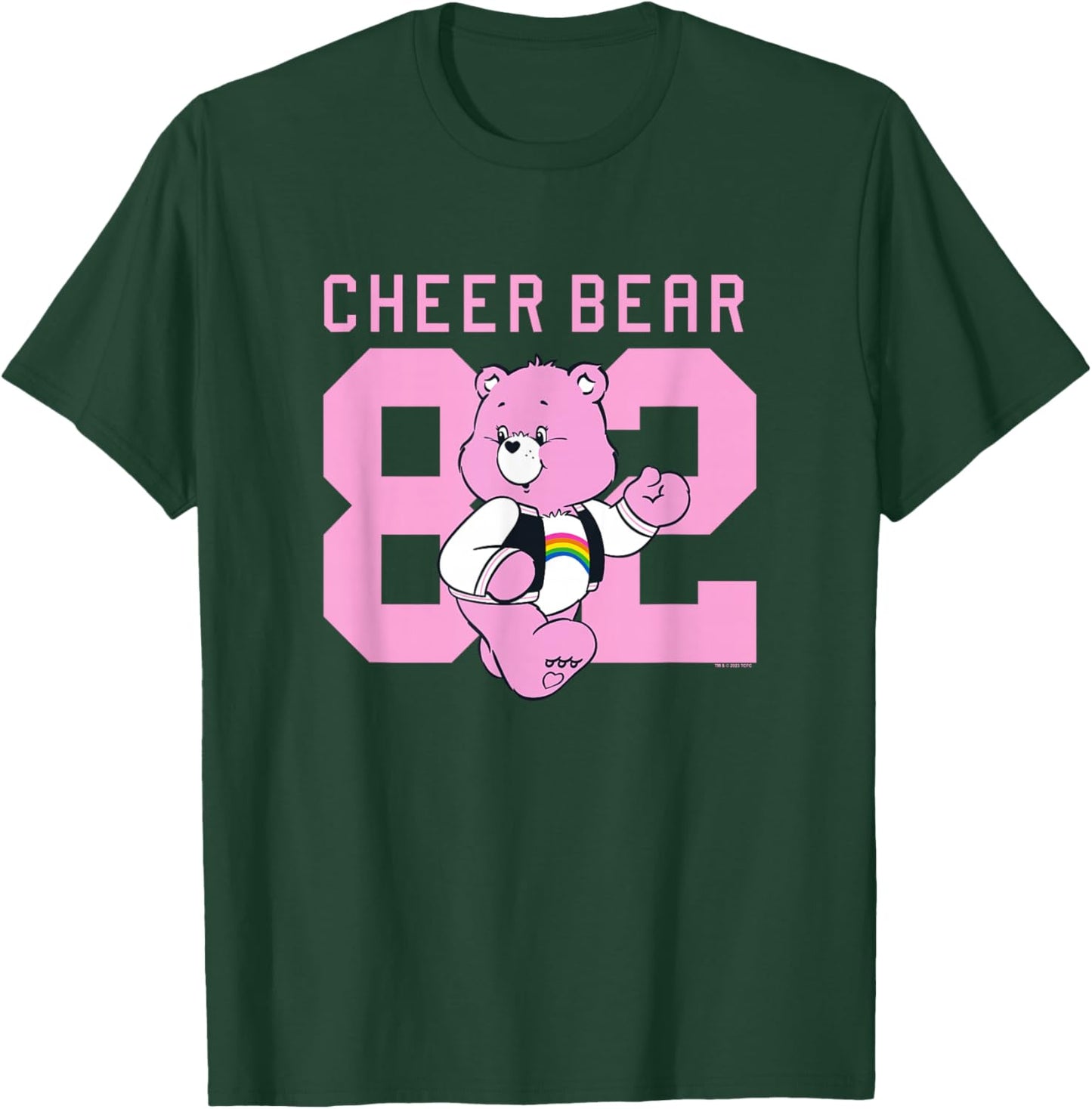 Care Bears 82 Cheer Bear College Sports Jersey Style T-Shirt - T-Shirt | Forest