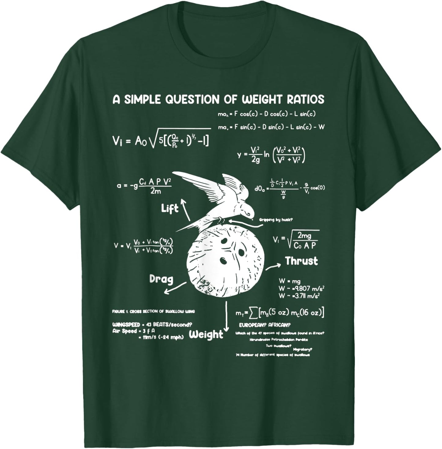 A Simple Question Of Weight Ratios Funny Math Teacher T-Shirt - T-Shirt | Forest