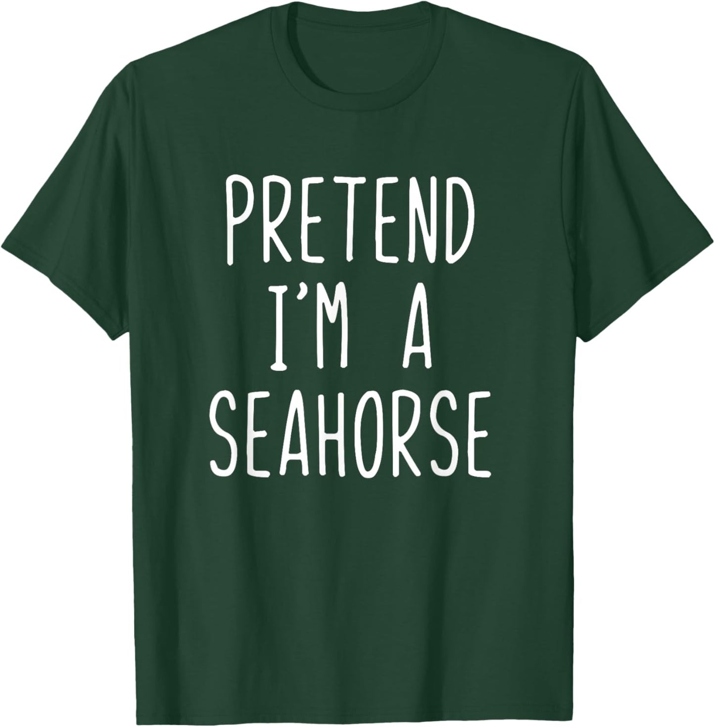 Pretend I'm A Seahorse Costume Halloween Lazy Kids Sea-Horse T-Shirt - T-Shirt | Forest