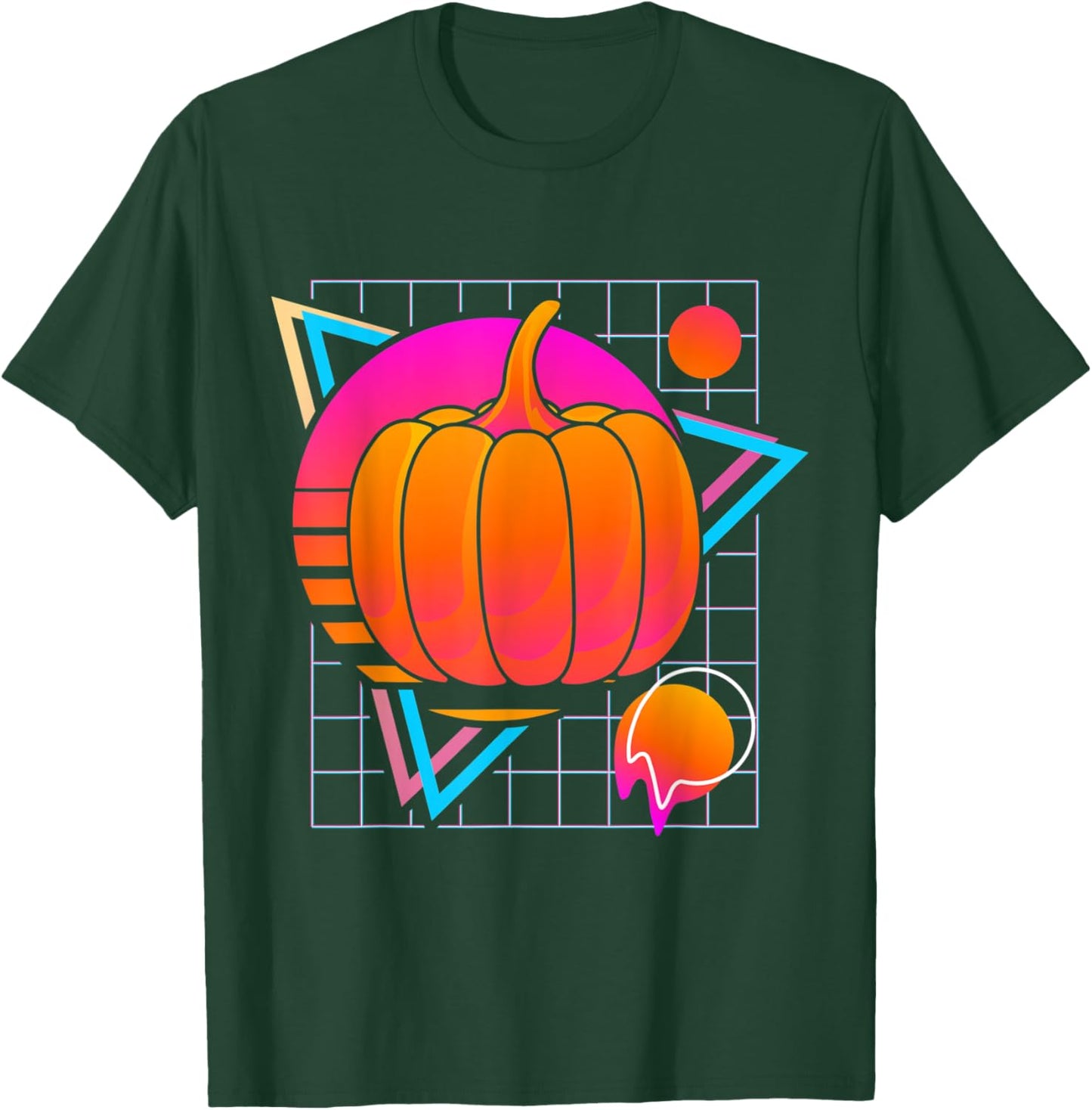 Pumpkin Retro 80s Style Vintage Vegetable Lover T-Shirt - T-Shirt | Forest