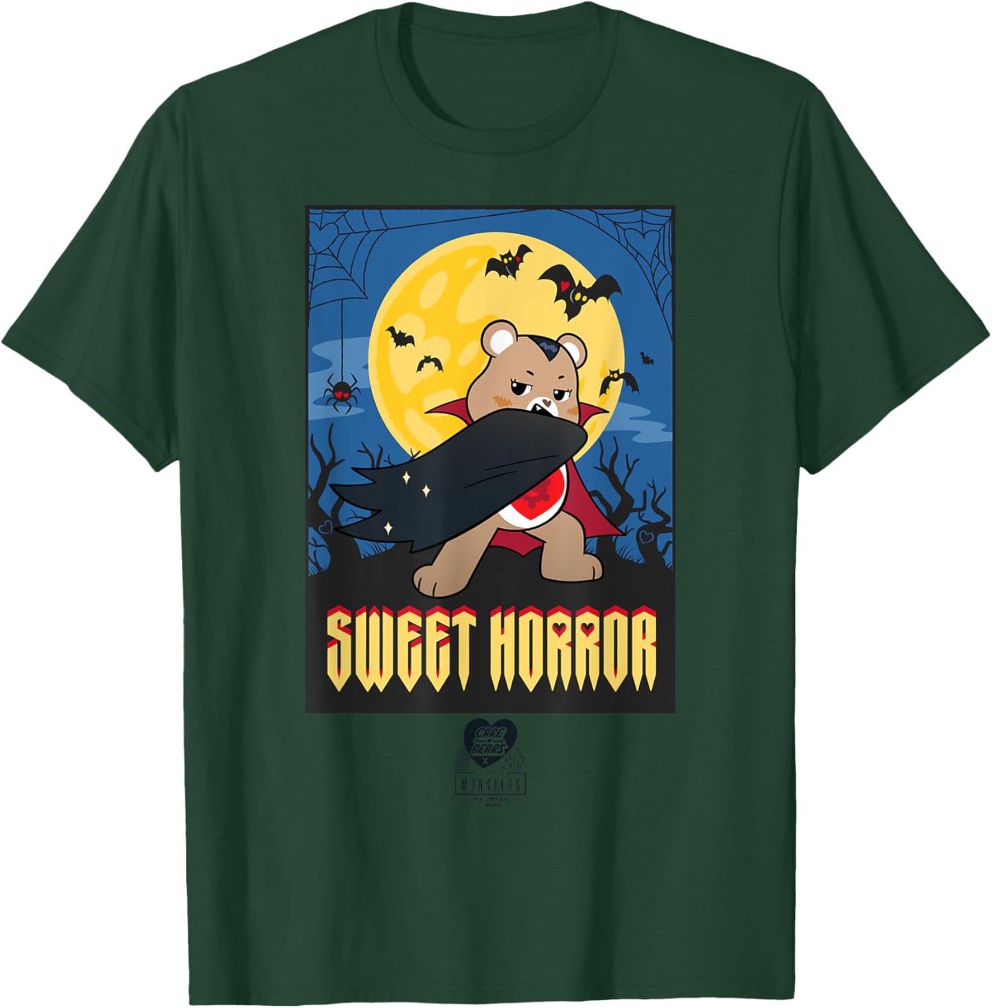 Care Bears x Universal Monsters Sweet Horror Dracula T-Shirt - T-Shirt | Forest