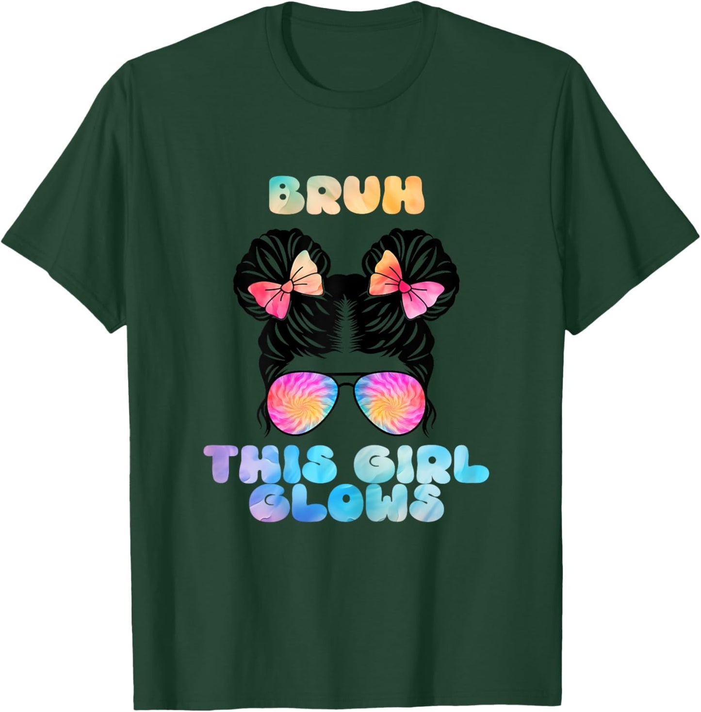 This Girl Is Positive And Tie Dye On Birthday 80's And 90's T-Shirt - T-Shirt | Forest