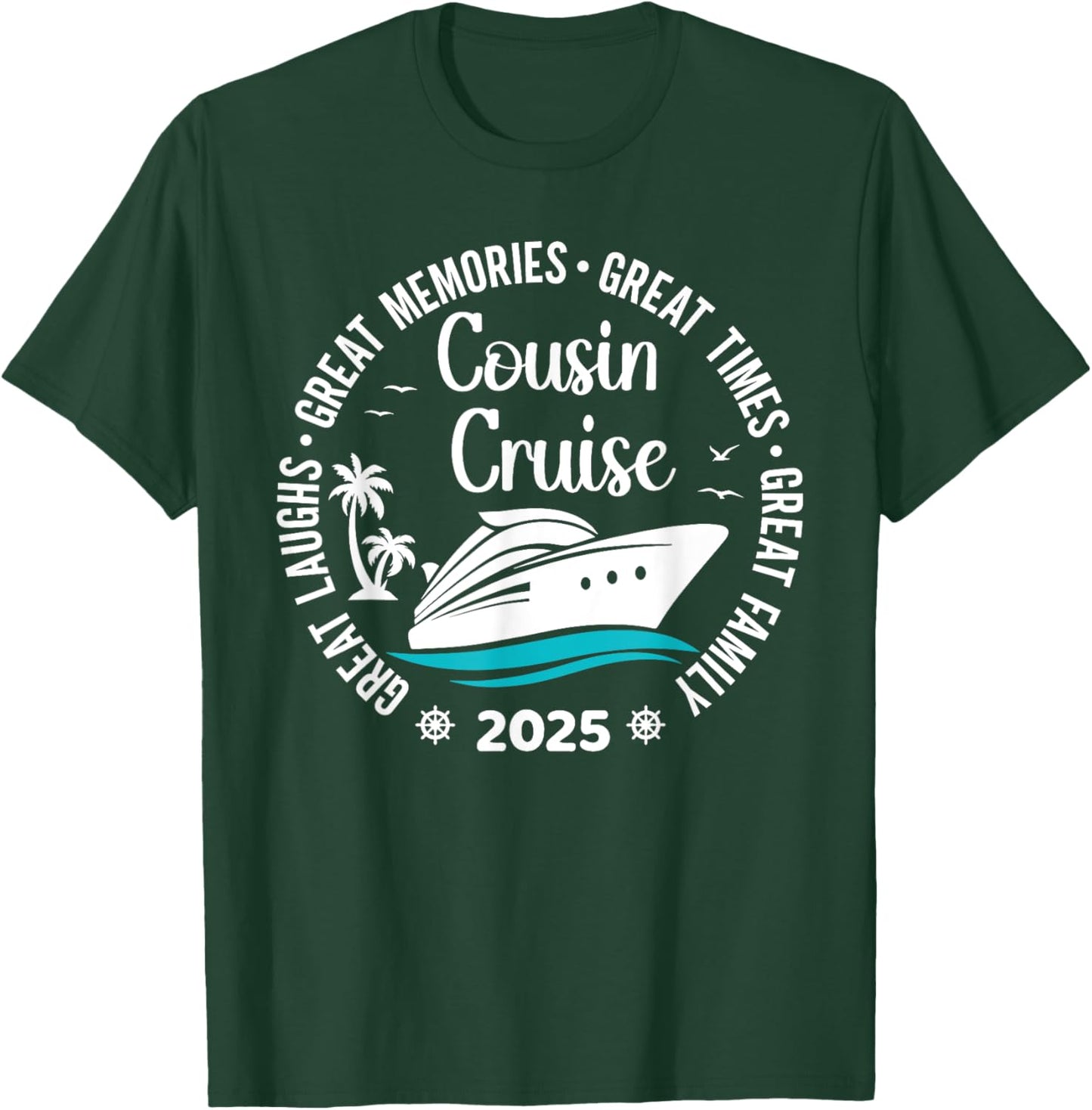 Cousin Cruise Trip 2025 Vacation Matching Family Group T-Shirt - T-Shirt | Forest
