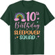 10th Birthday Rainbow Sleepover Squad Pajamas Slumber Girls T-Shirt - T-Shirt | Forest