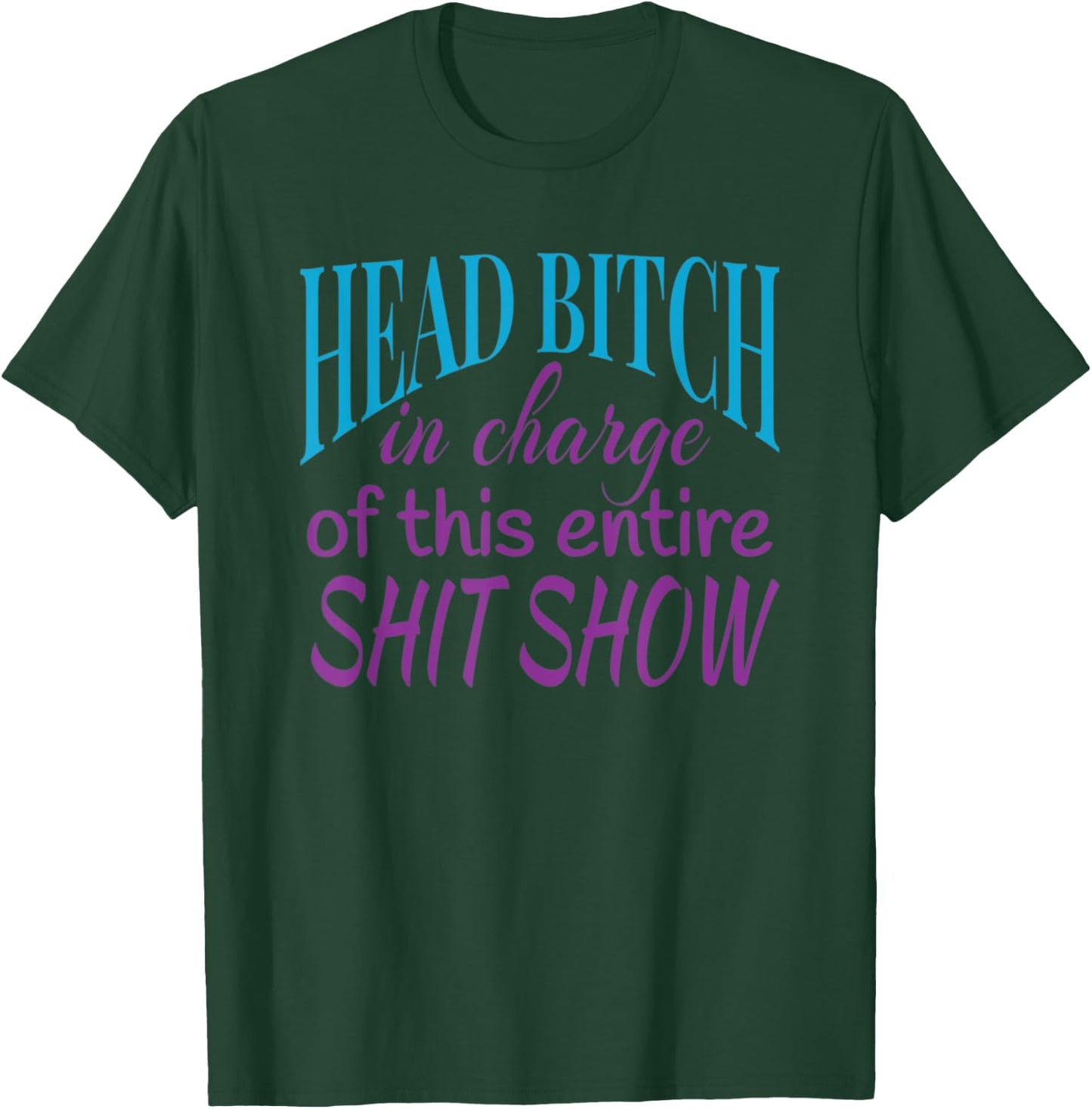 Head Bitch In Charge Of This Entire Shit Show Boss Lady T-Shirt - T-Shirt | Forest