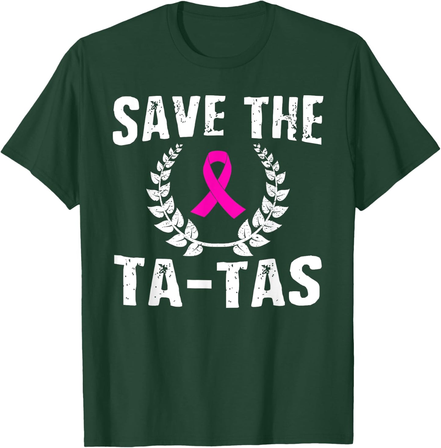 Save The Ta-Tas Shirt Breast Cancer Awareness Pink Ribbon T-Shirt - T-Shirt | Forest