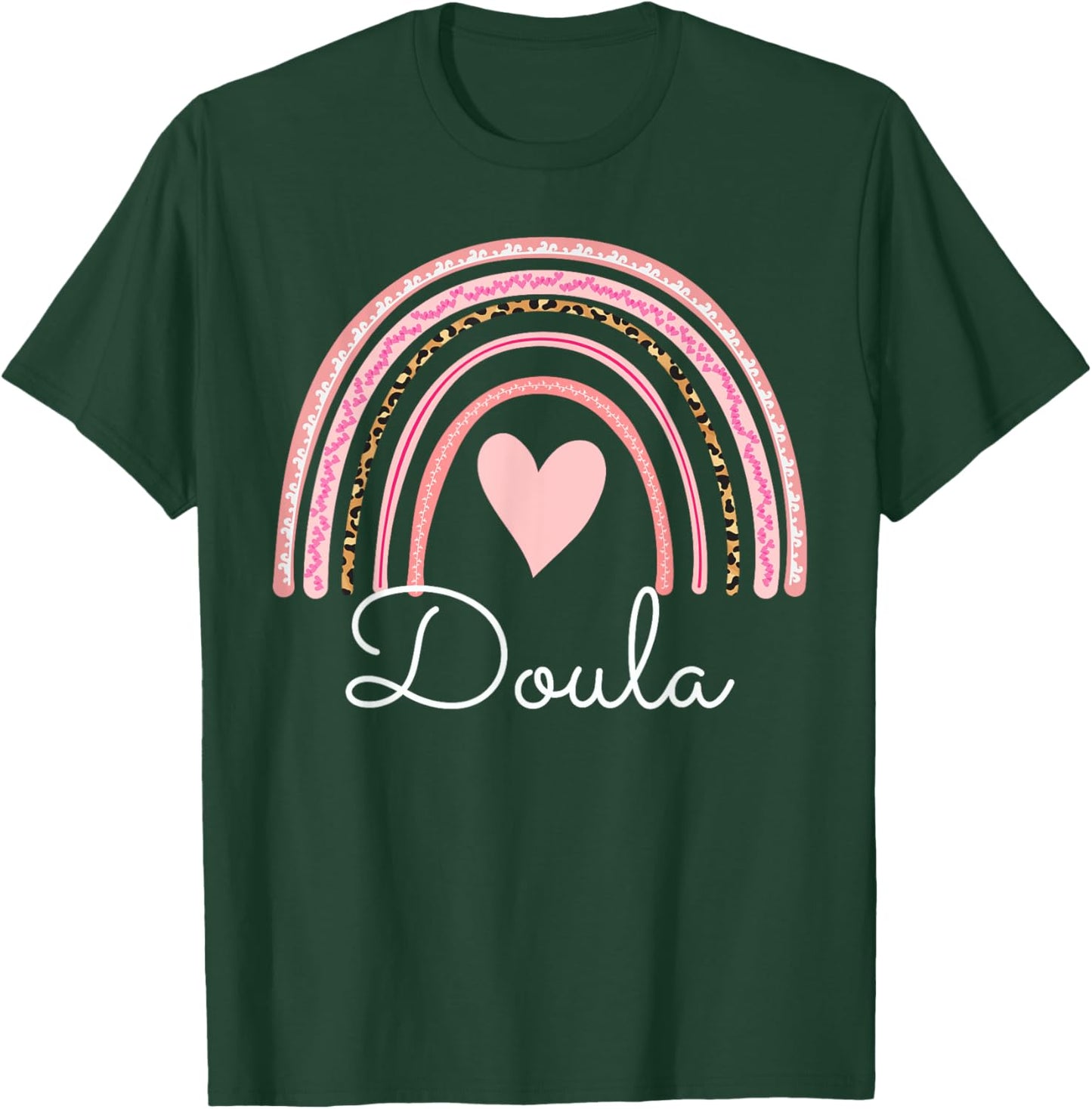 Doula Appreciation Gift Doula Boho Rainbow Midwife Doula T-Shirt - T-Shirt | Forest