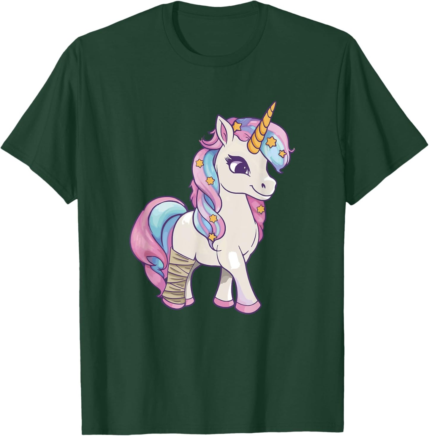 Unicorn With Broken Leg - Broken Leg Injury T-Shirt - T-Shirt | Forest