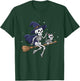 Skeleton Witch Cat Halloween Spooky Witchy Women Kids T-Shirt - T-Shirt | Forest