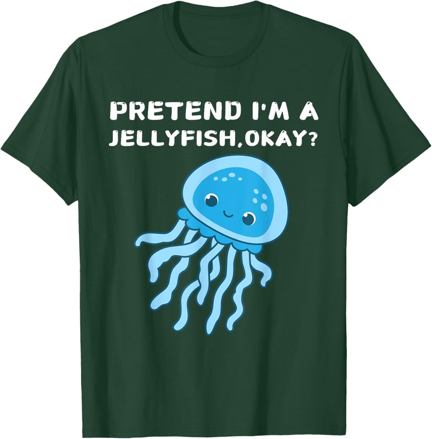 Pretend I'm A Jellyfish Halloween Costume Cute Spooky Era T-Shirt - T-Shirt | Forest