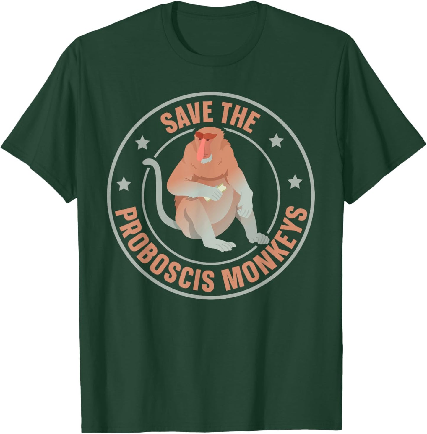 Save the proboscis monkeys Quote for a Proboscis Monkey Fan T-Shirt - T-Shirt | Forest