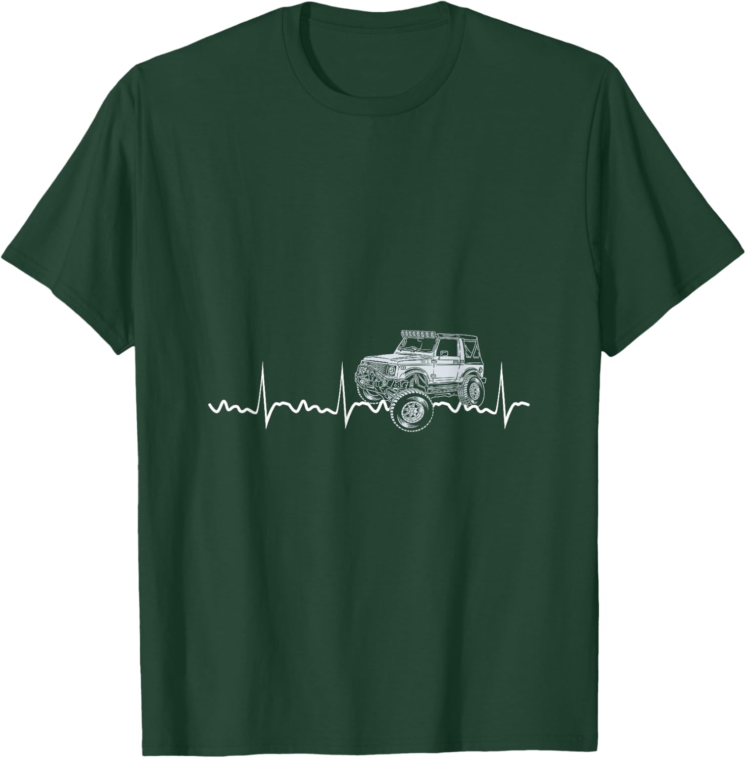 Off Road Heartbeat Off Road Gift 4x4 Dirt T-Shirt - T-Shirt | Forest