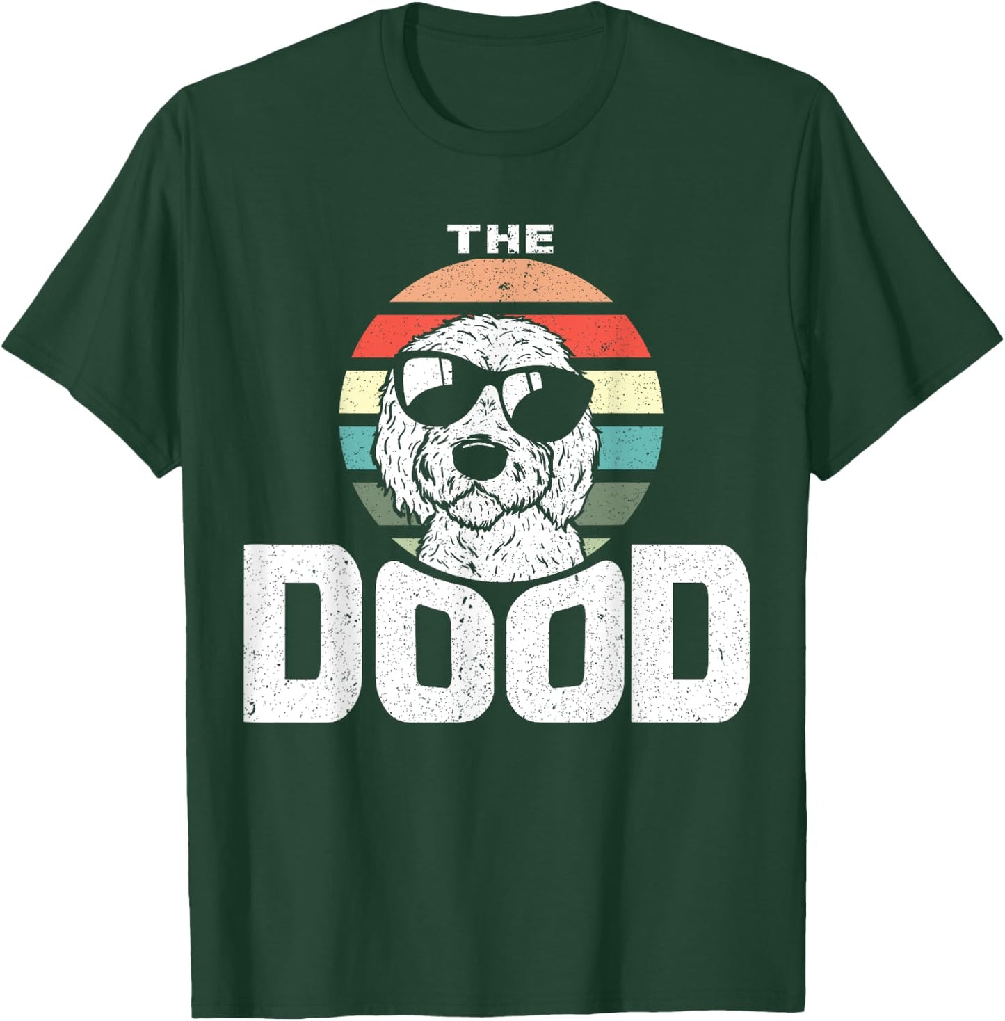 Retro The Dood Funny Goldendoodle Dog Lover Gift Her Men Women Girls Kids T-Shirt - T-Shirt | Forest