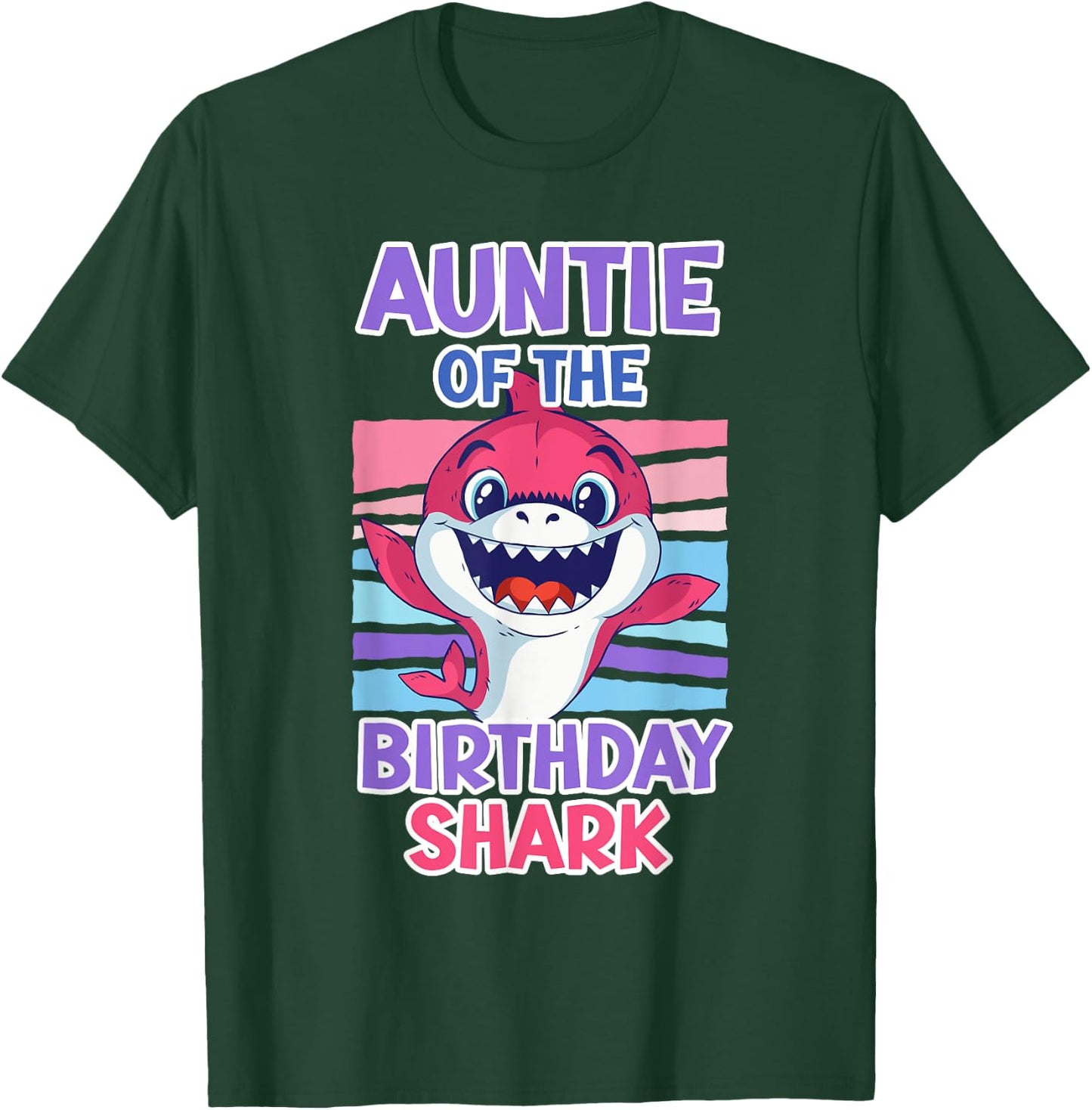 The aunt of the birthday boy shark aunt T-Shirt - T-Shirt | Forest