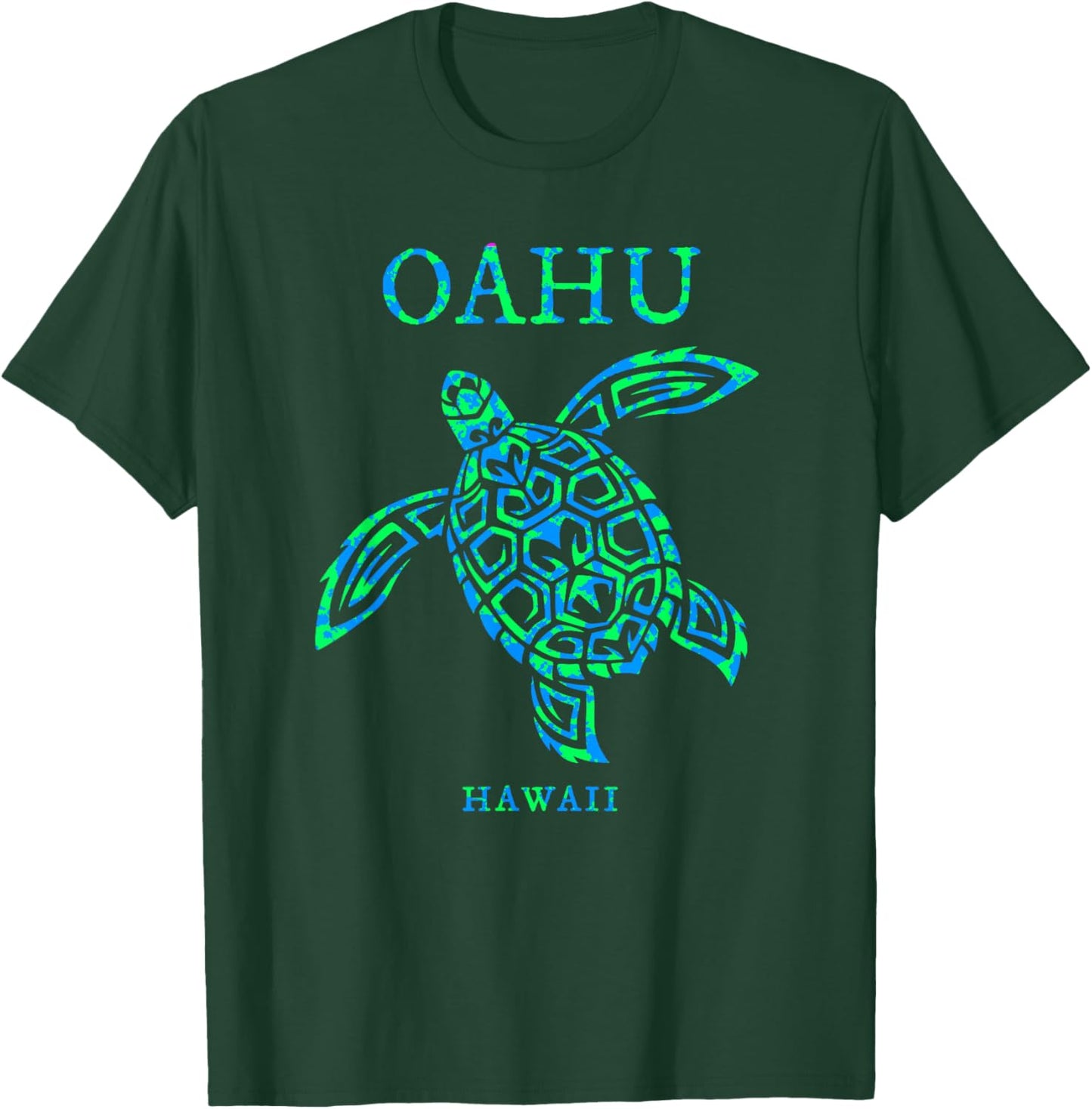 Oahu Hawaii Sea Turtle Vacation Souvenir Boys Girls Toddler T-Shirt - T-Shirt | Forest