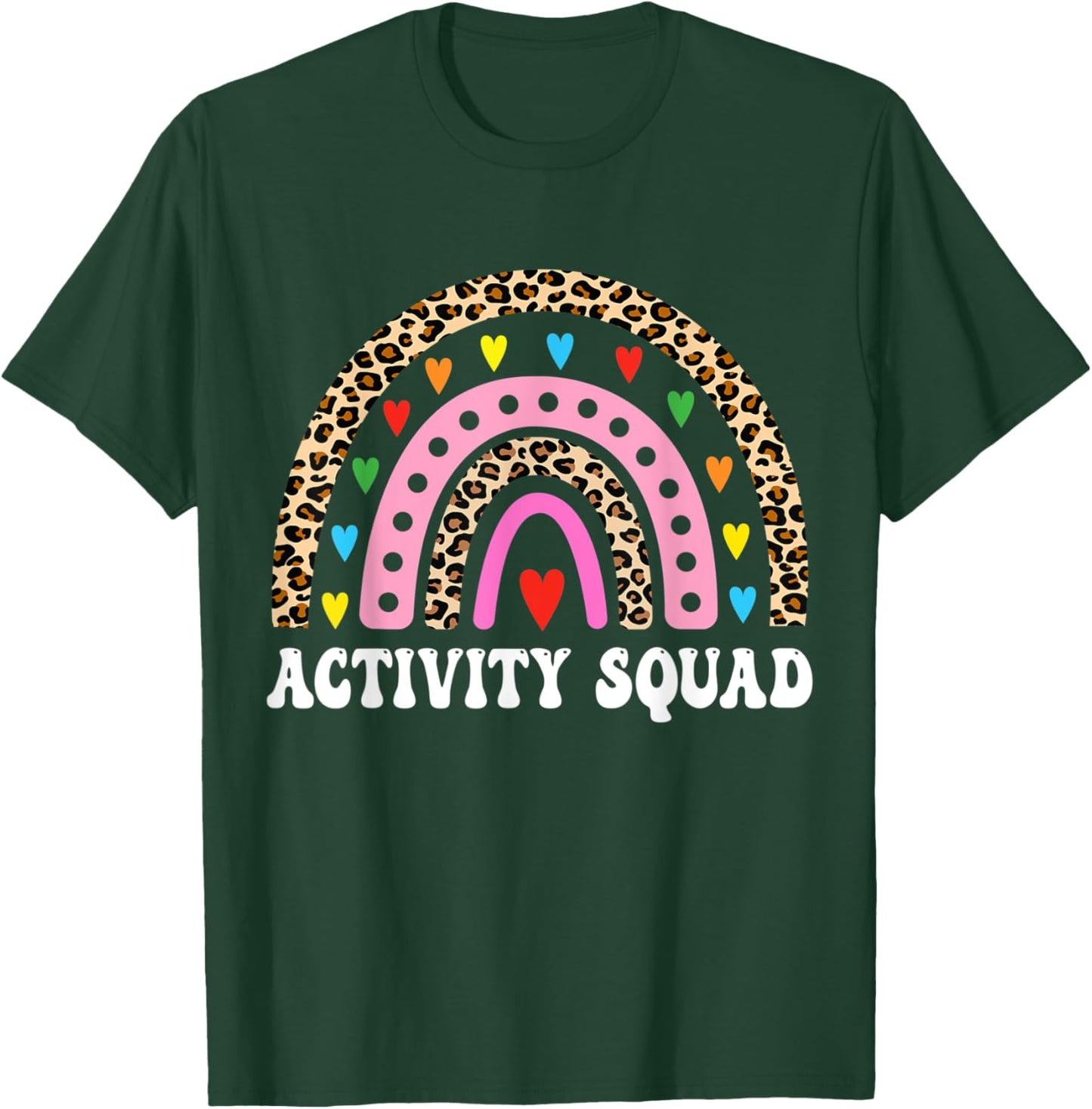 Activity Assistant Squad Professionals Week Leopard Rainbow T-Shirt - T-Shirt | Forest