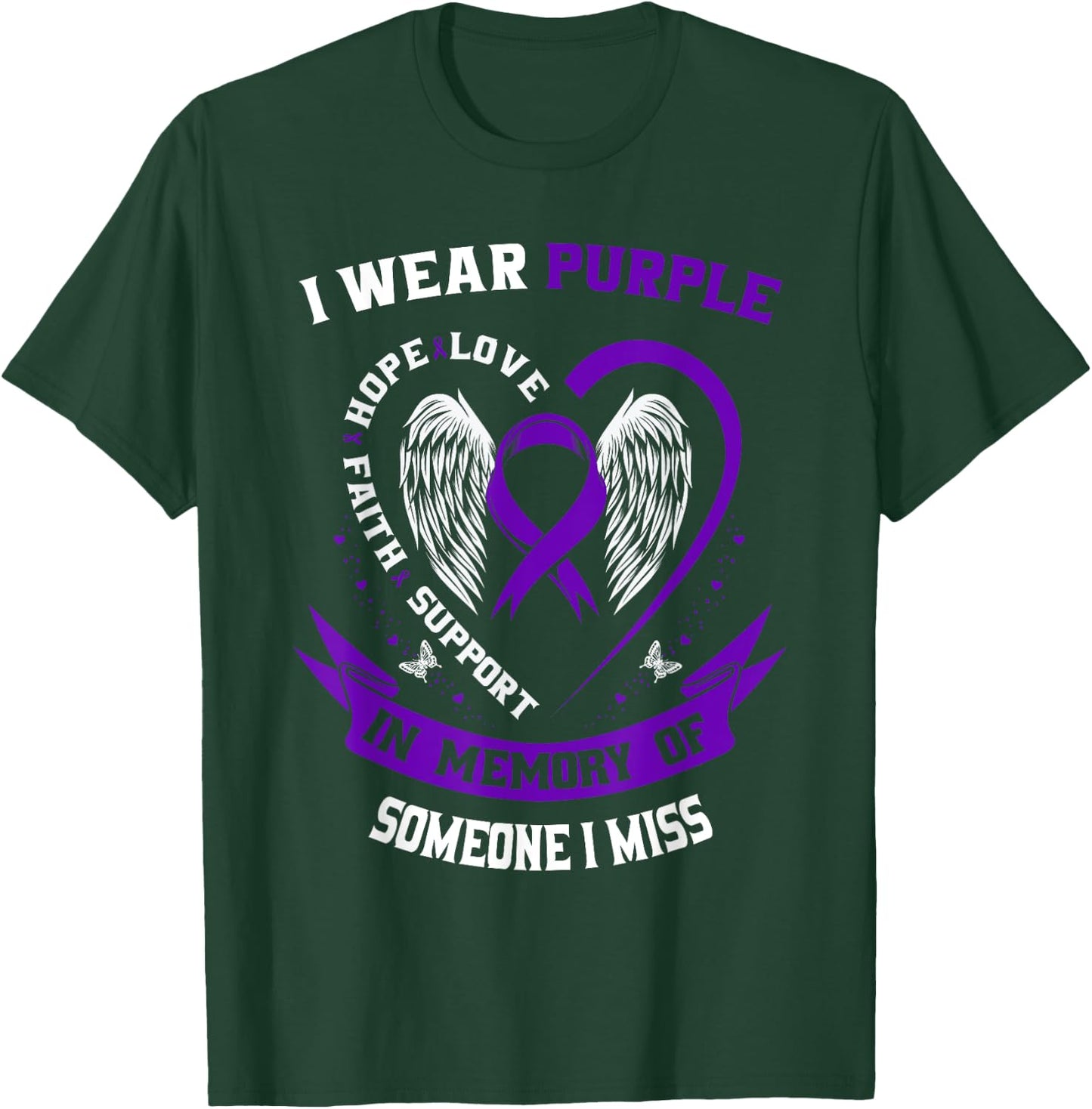 Pancreatic Cancer Awareness Shirt Someone I Miss Memorial T-Shirt - T-Shirt | Forest