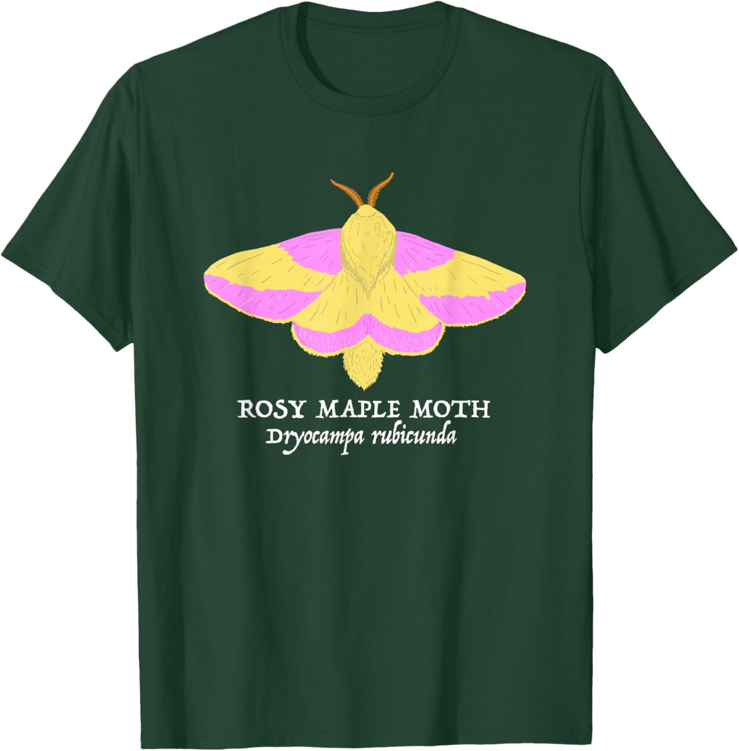 Rosy Maple Moth Dryocampa rubicunda Nature Wildlife T-Shirt - T-Shirt | Forest