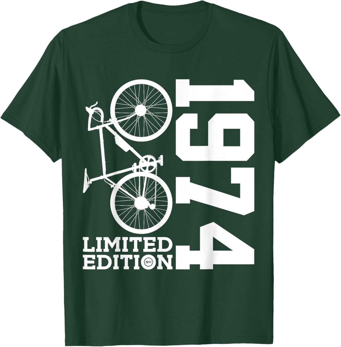 Cyclist 1974 Bike 52nd Birthday Racing Bike T-Shirt - T-Shirt | Forest